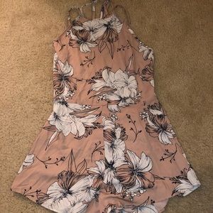 Pink Floral Romper